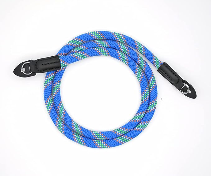 Camera Strap Vintage 100cm Nylon Climbing Rope Camera Neck Shoulder Strap for Micro Single and DSLR Camera(Blue) - Image 3