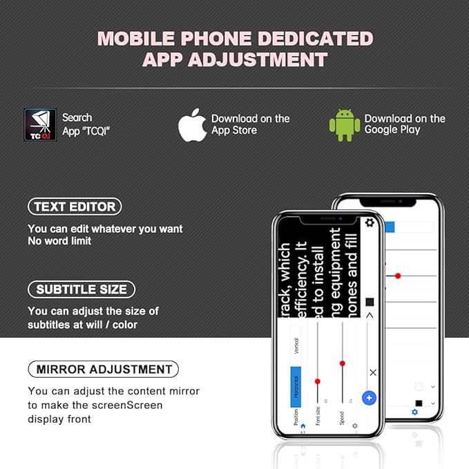 LENSGO TC7S Portable Teleprompter for Phone, 9.7 inches One-Second Fold Mini Teleprompter with Remote Control,App Compatible with iPhone & Android for Online Teaching Vlog Live Streaming Interview - Image 2