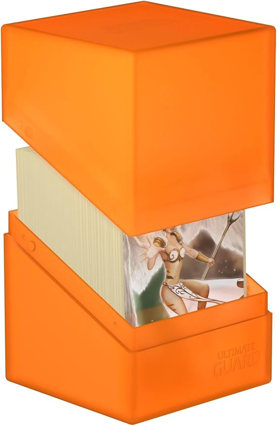 Ultimate Guard Boulder 100+ Classic, Deck Case for 100 Double-Sleeved TCG Cards, Topaz, Secure & Durable Storage for Trading Card Games, Soft-Touch Finish - Image 4