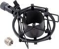Microphone Shock Mount, Metal Mic Holder Clip for 1.85-2.05"(47-52mm) Diameter Condenser Mics Reduce Vibration Noise and Improve Recording Quality for AT2020, AT2020USB, AT2035+, TLM102 by Xereizo