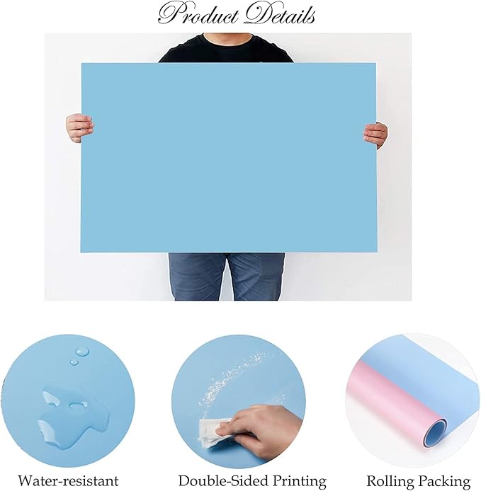 5pcs 34x22in Morandi Background Paper Photography Backdrops Solid Color Photo Background for Food, Pastry, Jewelry, Cosmetics Backdrop Shoot - Image 7
