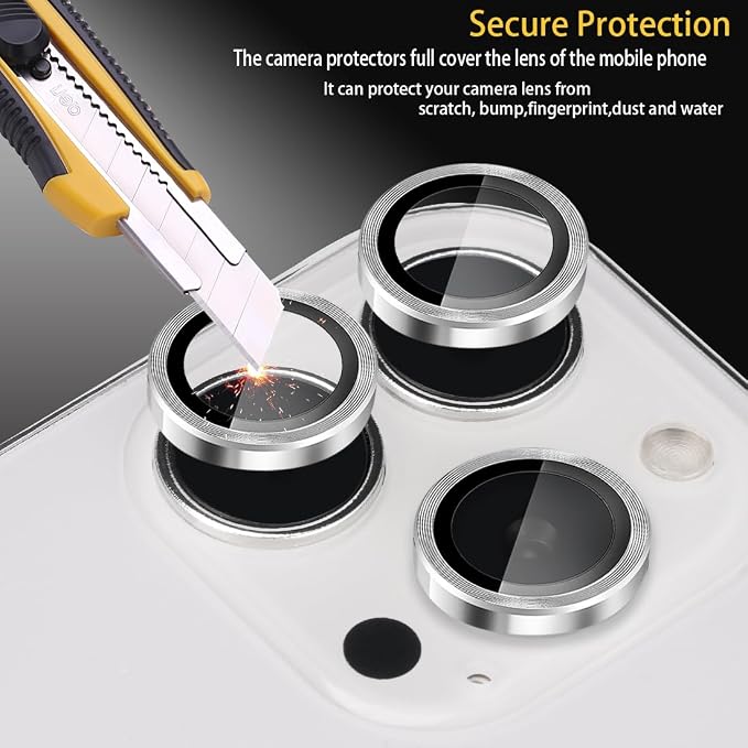 Camera Lens Protector for iPhone 16 Pro/16 Pro Max, Silver | Tempered Glass, Auto-align Tray, Easy Installation, Case Friendly, Anti-Scratch, HD Clear, Ultra Slim - Image 2
