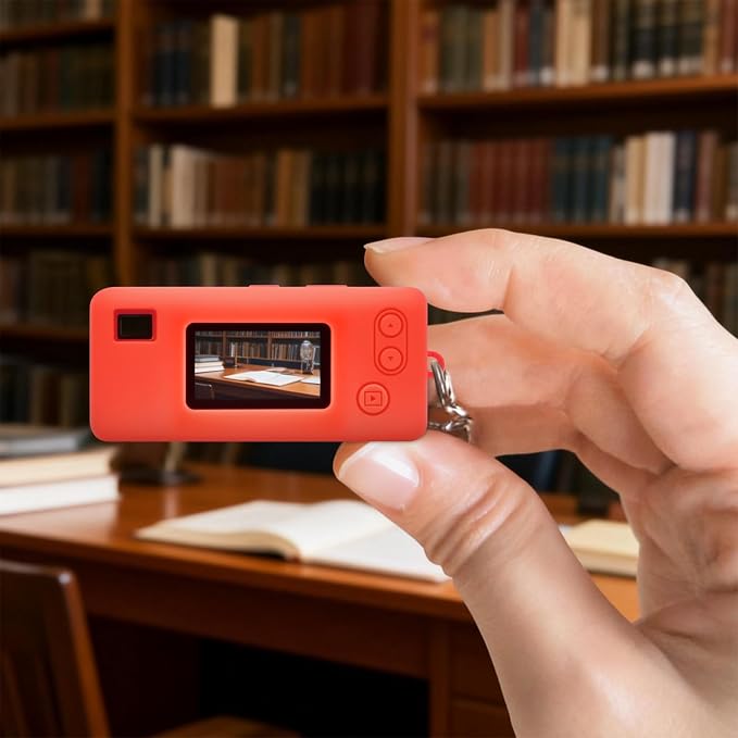 Silicone Case for Kodak CHARMERA Millennium Keychain Mini Digicam Blind Box | Soft Keychain Camera Sleeve, Precise Cutouts, Case-On Charging & SD Card Access, For Collectors & Daily Carry, Red - Image 8