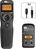 Wireless Remote Shutter Compatible for Sony PIXEL TW-283 S2 Wired Timer Remote Control Compatible for Sony A99II, A77II, A58, A68, A7, A7II, A7R, A7RII, A7S, A7SII, A3000, A5100, A5000 A6000 by Pixel