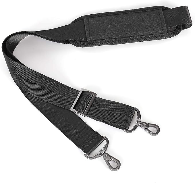 MOSISO 56 inch Shoulder Strap, Adjustable Soft Universal Non-Slip Strap | Thick Replacement Strap, Fit Padded with Metal Swivel Hooks for Laptop Shoulder Bag/Laptop Messenger Bag, Black - Image 5