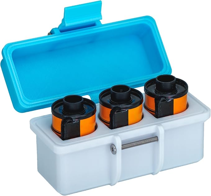 35mm Film Storage Case, 3-Roll 135 Film Canister Holder with Snap Latch, PET Film Organizer - Image 2