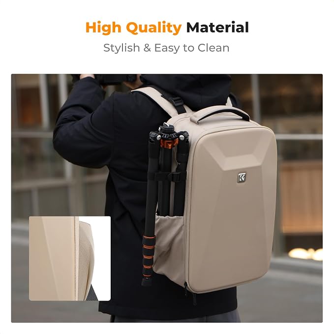 K&F CONCEPT Camera Backpack,Hardshell Photography DSLR Camera Bag | 15-15.6 Inch Laptop Compartment, Waterproof, Hard Shell Camera Case, Compatible with Canon/Nikon/Sony/DJI Mavic Drone, B07 - Image 6