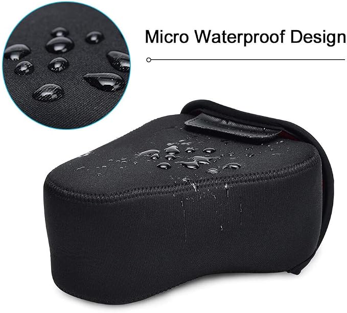 CADeN DSLR SLR Camera Sleeve Case with Neoprene Protection, Compatible for Nikon, Canon, Pentax, Sony and ect...(Large Black)… - Image 4
