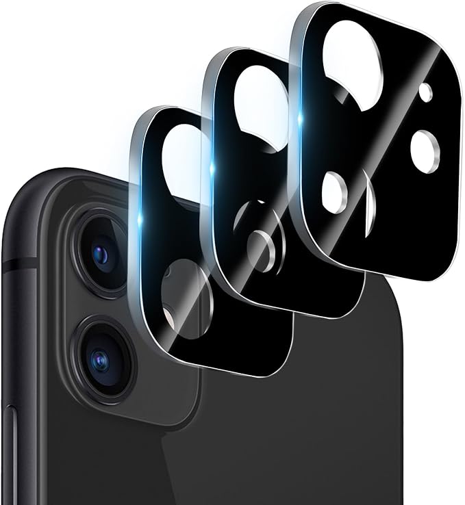3 Pack Dengduoduo Camera Lens Protector for iPhone 11 & iPhone 12 Mini,Glitter Bling Sparkle Ultra HD, Tempered Glass, 9H Hardness, Anti-Scratch, Case Friendly, Easy to Install [No Affect on Night Shots] by Dengduoduo