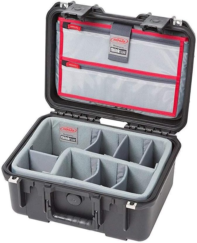 SKB Cases iSeries 1309-6 Case with Think Tank Dividers & Lid Organizer, Black (3i-1309-6DL) by SKBCases