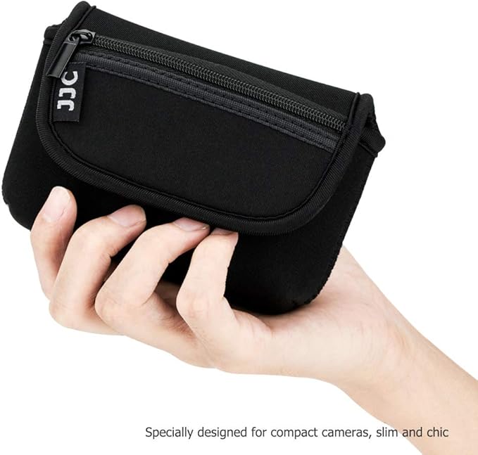 JJC Compact Camera Case Pouch for Sony RX100 VII Kodak Pixpro FZ45, Black | for Sony RX100 VI VA IV DSC-W830 Kodak Ektar H35N Canon SX620 SX610 SX720 ELPH 190 ELPH 180 & More Cameras, Neoprene Material - Image 6