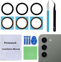 2 Set Back Rear Camera Lens Glass Replacement for Samsung Galaxy S23 and Galaxy S23+ Plus with pre-Installed Adhesive and Reparing Toolkit by Perzework