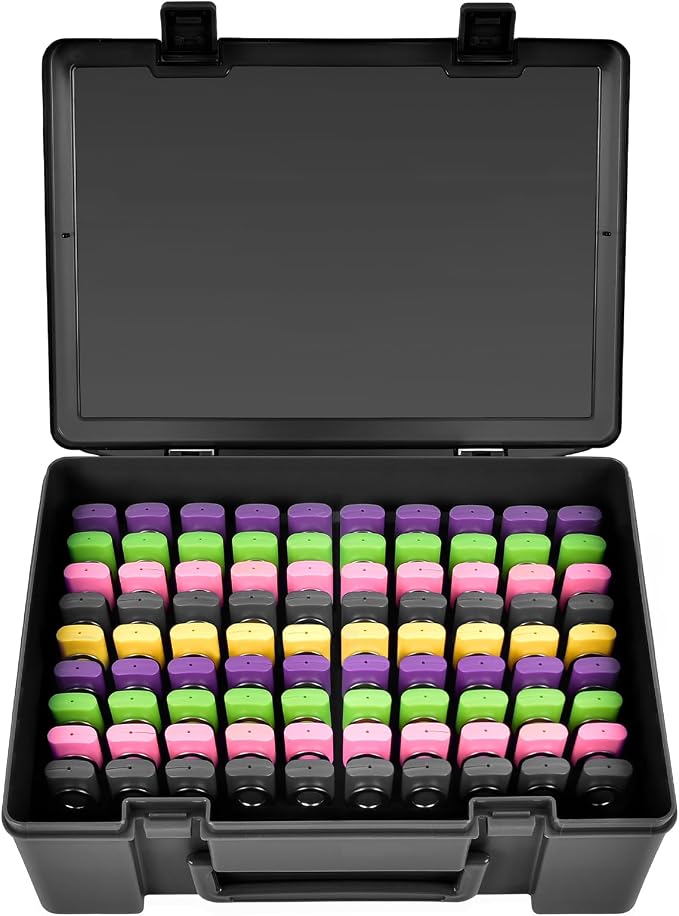 FULLCASE USB Flash Drive Case,104-Slot Thumb Drive Storage Organizer Black | USB Flash Drive Organizer,with Dual-size Removable Foam, Hard Shell,Snap Latch and Carry Handle,Case Only by FullcaseEasyLifeStorage