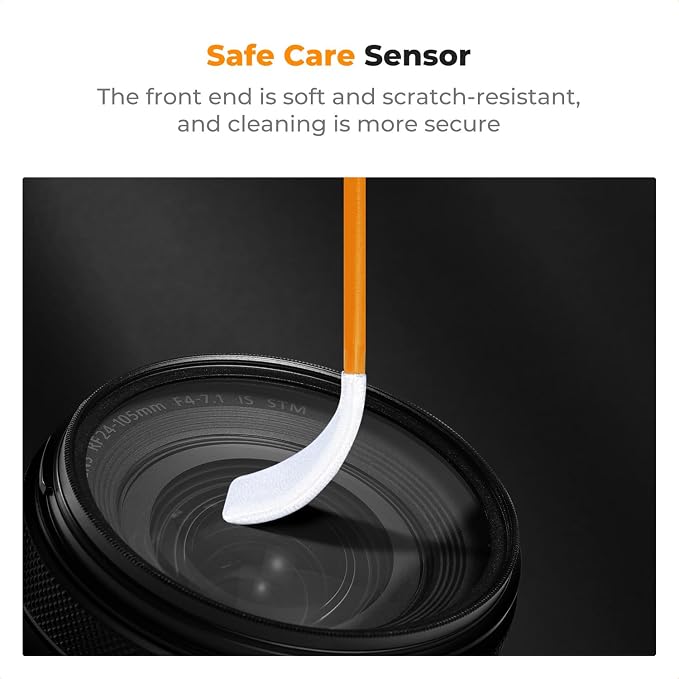 K&F CONCEPT APS-C Frame Sensors Cleaning Swabs X6,for CCD and CMOS | Vacuume Packaging, Soft and Flexible, Smooth and Lint-Free,Precision Cleaning,Portable,for Nikon Sony Canon Camera Clean,MA02 - Image 5