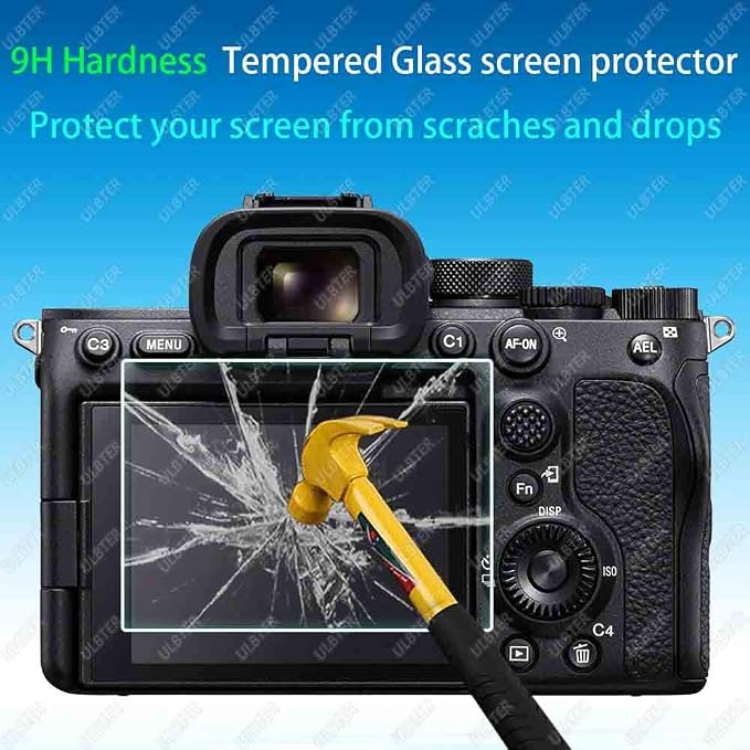 ULBTER Screen Protector for Sony Alpha A7S III A7S II A7SIII [3+2Pack] | Tempered Glass for Sony A7SII 7S III 7S II A7S3 A7S2 Camera & Hot Shoe Cover 0.3mm 9H Hardness Anti-Scrach Anti-Bubble - Image 4