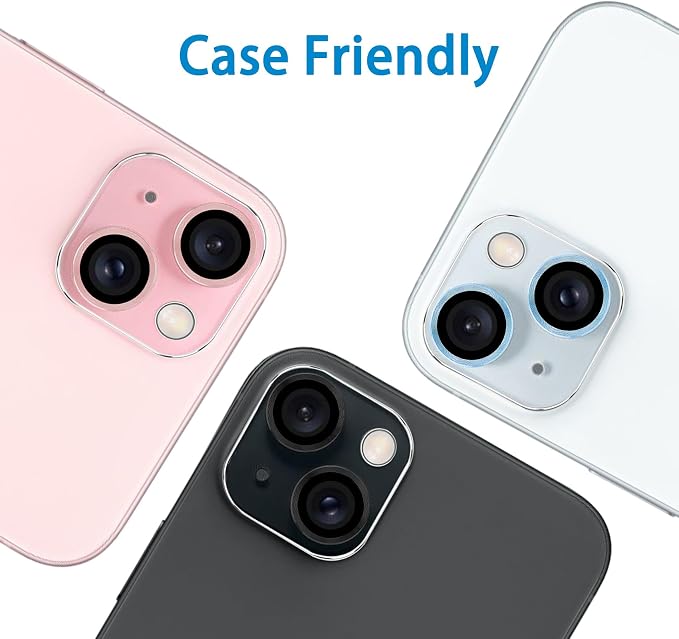Dengduoduo 3 Pack Tempered Glass Camera Lens Protector for iPhone 15 6.1" & for iPhone 15 Plus 6.7", Ultra HD, 9H Hardness, Anti-Scratch, Case Friendly, Easy to Install [No Affect on Night Shots] - Image 6