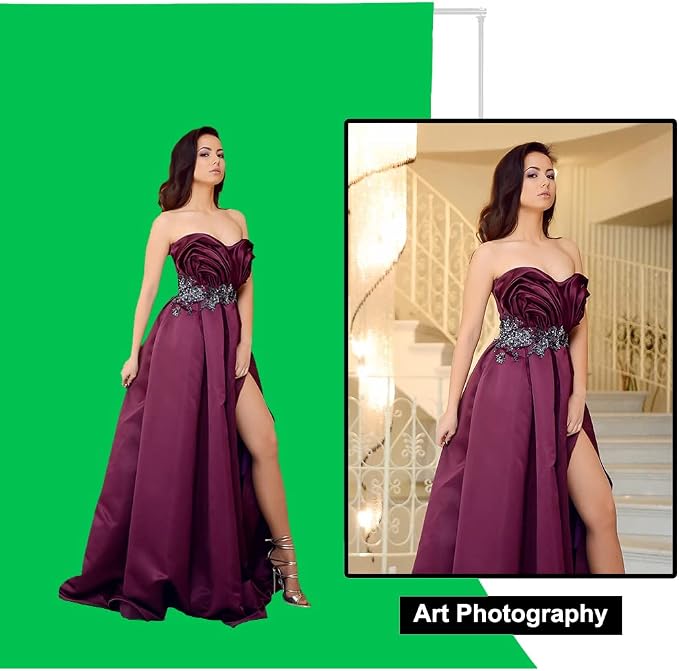 GFCC Green Screen Backdrop Chromakey Streaming Photography Curtain, 5x7FT | Versatile Background for Gaming Studio Photoshoot Christmas Party Video Recording High Density, Non-Reflective, Easy Hang - Image 5