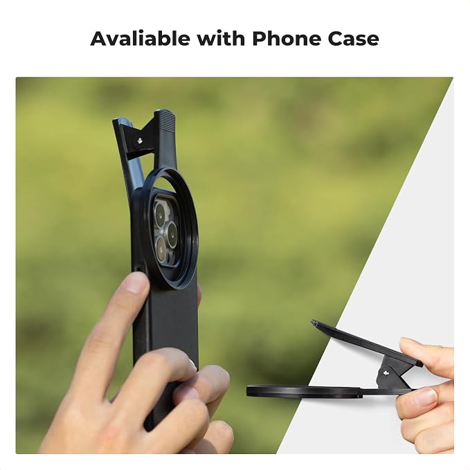 K&F CONCEPT 67mm Thread Clip for Smart Phone | Compatible for iPhone 16 15 Pro Max 14 13 12 11 Samsung Galaxy S22 S23 Ultra Galaxy S22 S24 Ultra(Filter Not Included), FP101 - Image 3
