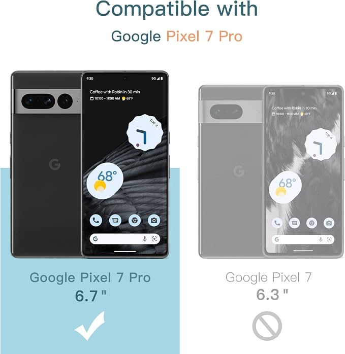 JETech TPU Screen Protector for Google Pixel 7 Pro, 2+2 Pack | with Camera Lens Protector, Flexible TPU Film, Fingerprint ID Compatible, HD Clear, Easy Installation - Image 2
