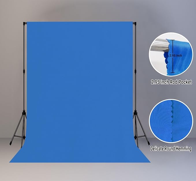 Royal Blue Photography Backdrop for Photoshoot, Fabric 5x7ft | Polyester Studio Photo Backgrounds, Non Reflective, Easy to Hang, for Portrait Shoot, Product, Party Decor, Video Creation - Image 6