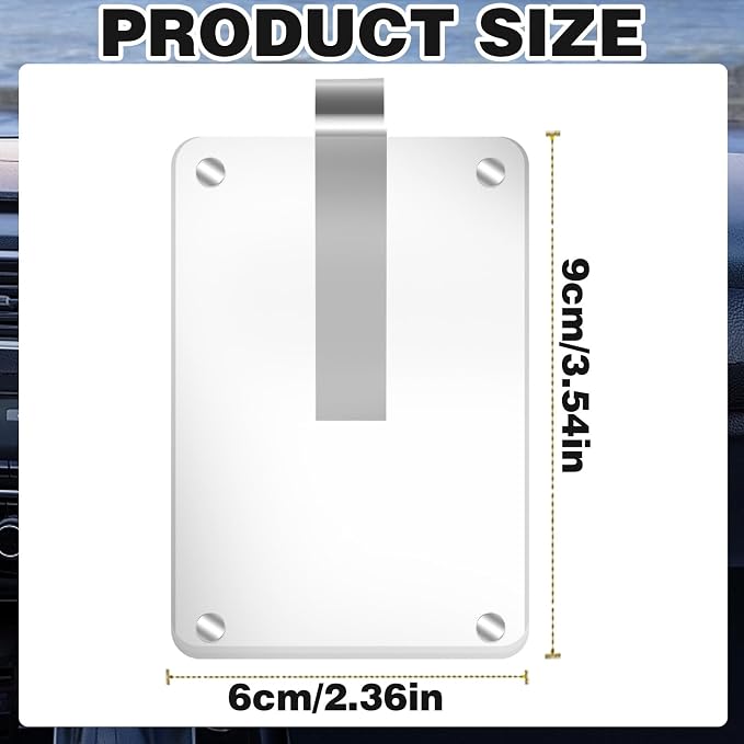 HINGTAI Acrylic Magnetic Personalized Photo Holder Car Picture Frame, Car Picture Holder, Car Photo Holder Car Visor Clip, Personalized Car Accessories Can Be Used to Add Your Personal Photo - Image 2