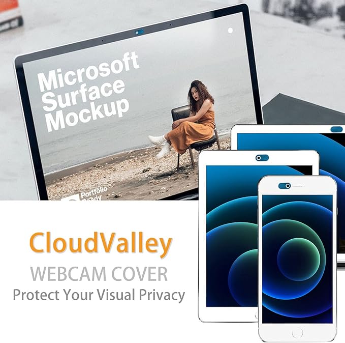 CloudValley Laptop Camera Cover Slide, Metal 0.023 Inch Ultra-Thin, 2 Pack | Webcam Cover for MacBook Pro / Air, Laptop, iMac, iPad, iPhone 8/7, PC Accessories, Privacy Web Camera Protection, Blue - Image 7