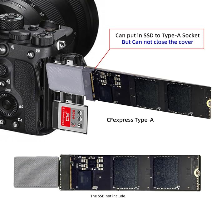 CFexpress Type-A to NVME 2230 2240 2260 2280 Memory Card Kit Case CFE CFA M-Key Adapter for Camera 8K RAW PCIe Expansion - Image 3