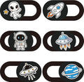 6Pcs 6 Styles Alien Spaceship Cute Laptop Camera Cover Privacy Guard Accessories, 0.04 Inch Thin Camera Privacy Blocker for Laptop Desktop Computer Tablet Notebook Mini PC Home Office Use by PRESSINART