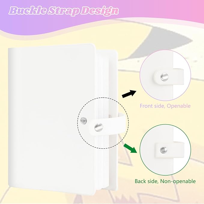 Ruibytree 320-Pocket PU Leather Photo Album for Instax Mini Camera, White | Gift-Ready Packaging, PU Leather Cover, Acid-Free Pages, Side-Loading Clear Pockets, Durable Binding, Easy Photo Viewing - Image 4