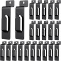 20 Pack Slatwall Utility Notch Hook Commercial Metal Display Hook Hanger Slat Wall Hangers Accessories for Photo Frame Painting Arts Center Slat Panel (20, Black) by BeapTcely