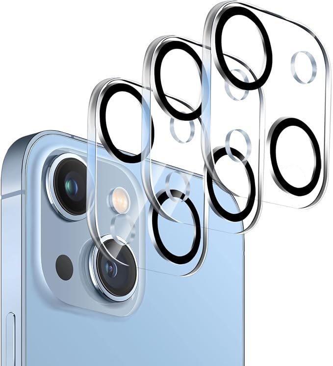 Dengduoduo 3 Pack Tempered Glass Camera Lens Protector for iPhone 14 6.1" & iPhone 14 Plus 6.7", Ultra HD, 9H Hardness, Anti-Scratch, Case Friendly, Easy to Install [No Affect on Night Shots] by Dengduoduo