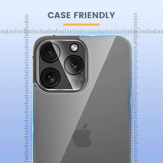 Maxdara [6 in 1 for iPhone 15 Pro Max Screen Protector | Back and Front Screen Protector with Camera Lens Protector [2+2+2 Pack], Tempered Glass - Image 4