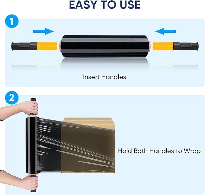 TICONN Stretch Wrap Roll, 15 in x 1000 ft Plastic Wrap for Moving Furniture | Odorless Industrial Strength Stretch Film, 300% Stretchability, Self-Adhering, Ideal for Furniture, Box Protection - Image 6