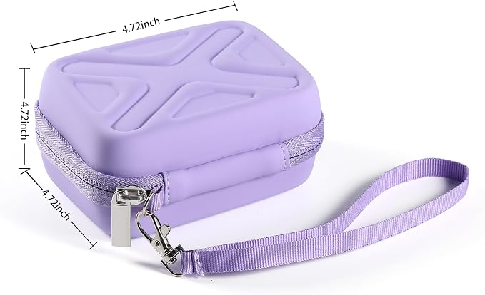 Digital Camera Case for AbergBest 21 Mega Pixels 2.7" LCD Rechargeable HD/Kodak Pixpro/Canon PowerShot ELPH 180/190/Sony DSCW800/DSCW830 Cameras, Travel Carrying Protective Case for Camera- Purple - Image 3