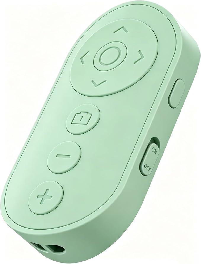 Rechargeable Camera Remote for iPhone Android, Zoom Control | Zoom Control | Front/Rear Camera Switch, Photo & Video Shutter, TikTok Scrolling, Page Turner, bluthooth 10m Wireless Clicker by Voinap
