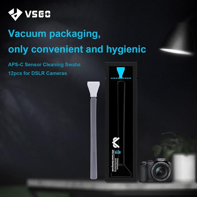 VSGO 12pcs APS-C Camera Sensor Cleaning Kit, Sensor Cleaning Swabs, Compatible with DSLR & SLR Digital Cameras (V-S02-12) - Image 7