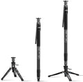 SIRUI SVM-165P Carbon Fiber Rapid Monopod, Pedal Feet, Twist Lock | 65" Height, 22LB Load, One-Step Height Adjustment, DSLR, Mirrorless Camera, Lightweight, Travel, Outdoor Shooting by SIRUI
