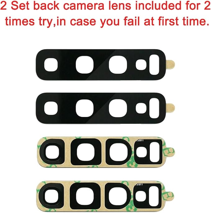 2 Pcs Original Back Rear Camera Lens Glass Replacement for Samsung Galaxy S10 and Samsung Galaxy S10+ Plus with pre-Installed Adhesive and Reparing Toolkit - Image 4