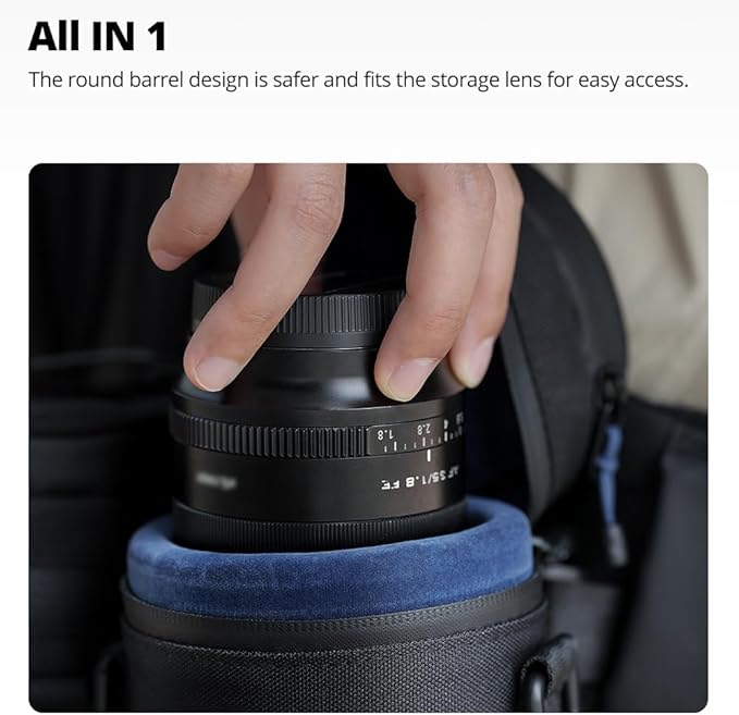 Ambitful 4.92 × 11.42 in Thick Camera Lens Pouch Case, Protection Lens bag | Water/Dust/Shock Lens Pouch for DSLR Camera Lens Compatible Below 4.92 × 11.42 in Sony, Nikon,Canon,Fujifilm,Tamron Lenses - Image 3