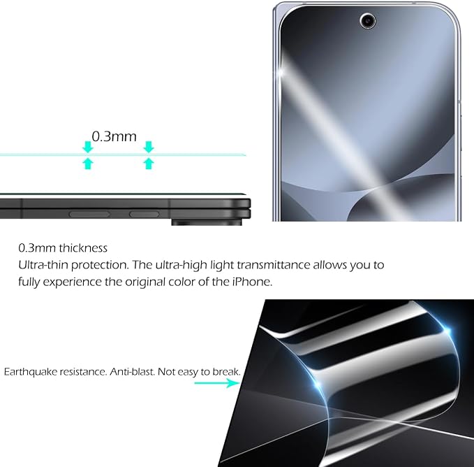 Screen Protector for Google Pixel 10 Pro Fold & Camera Lens Protectors [2+2 Pack] [Ultrasonic Fingerprint Unlock] [Case Friendly] [Bubble-Free] Tempered Glass For Pixel 10 Pro Fold - Image 4