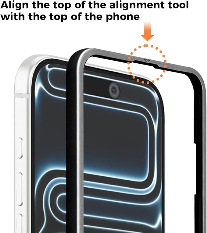 Screen Protector for iPhone 17 Pro 6.3 inch +2 Pack Silver Metal Camera Lens cover Protector - Image 5