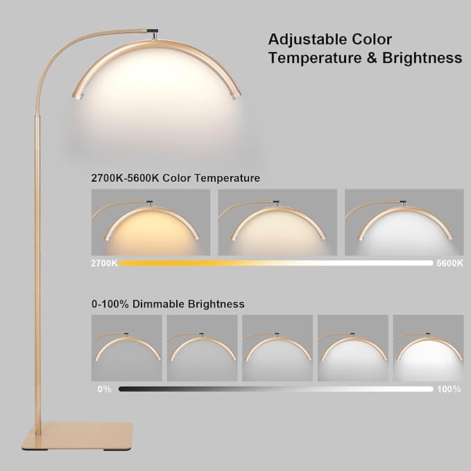 Half Moon LED Floor Light - Professional Shadow-Free Lamp for Lash Techs, Estheticians & Tattoo Artists | Remote Control & Dimmable for Eyelash Extensions, Nail Art, Home & Office - Image 3