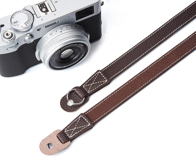 Vintage Minimalist Genuine Leather Camera Strap Crazy Horse Leather Shoulder Strap For DSLR For Fuji For Nikon For LEICA - Image 2