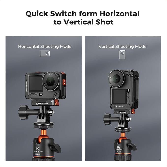 K&F CONCEPT 1 Pack Magnetic Adapter Mount for DJI Osmo Nano/Osmo Action 6 | Quick Release Extension Base Bracket for Tripod,Selfie Stick, Magic Arm, Action Camera Vlogging Accessories, PP09 - Image 6