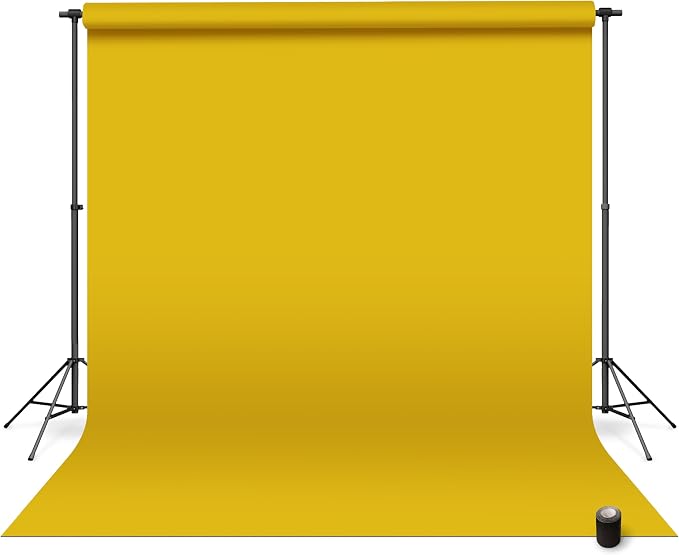 Denny Mfg Seamless Paper Backdrop for Photoshoot,Lemon Yellow, 107in x 36ft | Photography Backdrop, Matte Finish for Portraits, Product Photos and Video Shoots, with Free Roll Gaffer Tape (2 in x 13 ft) by DennyManufacturing
