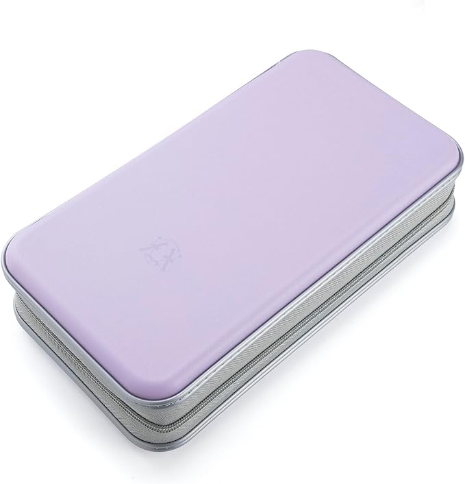 alavisxf xx CD Case, 96 Capacity Hard Plastic Organizer Wallet for Car | CD DVD Holder, Portable Hand Strap, Zipper Closure, Anti-Slip Scratch-Resistant Sleeves, Disc Storage, for Home Office Travel - Image 5