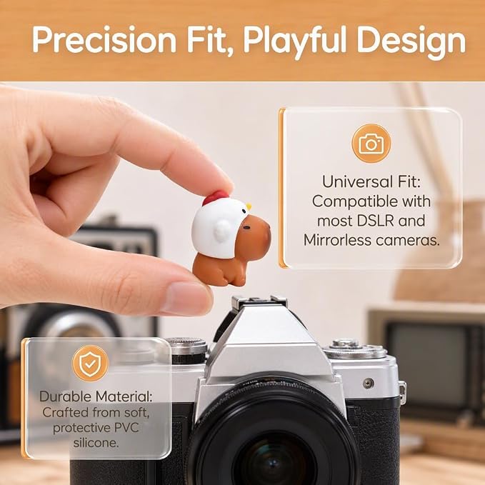 Camera Hot Shoe Cover, Cartoon Hot Shoe Cap, Hot Shoe Protector Compatible with Sony Fujifilm Fuji Canon Nikon Pentax Leical Panasonic (2pcs Sauna Capybara) - Image 4