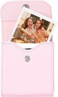 CAIYOULE Square Photo Pouch for Fujifilm Instax SQ Films, Pink | PU Picture Holder Case for Fujifilm Instax SQ1/40/20/10/6/SP-3 2.9x3.4" Film, Photo Storage Pocket, Can hold 50+ SQ Photos by CAIYOULE