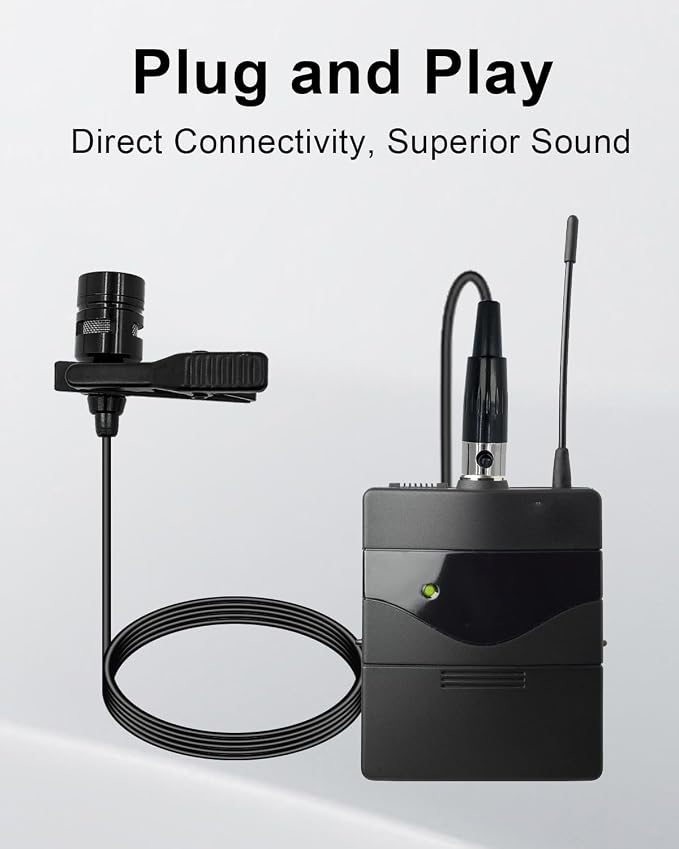 Lavalier Lapel Microphone Compatible with AKG Wireless Transmitter Unidirectional Condenser Mic (Mini XLR 3 Pin TA3F Plug only for AKG) - Image 3