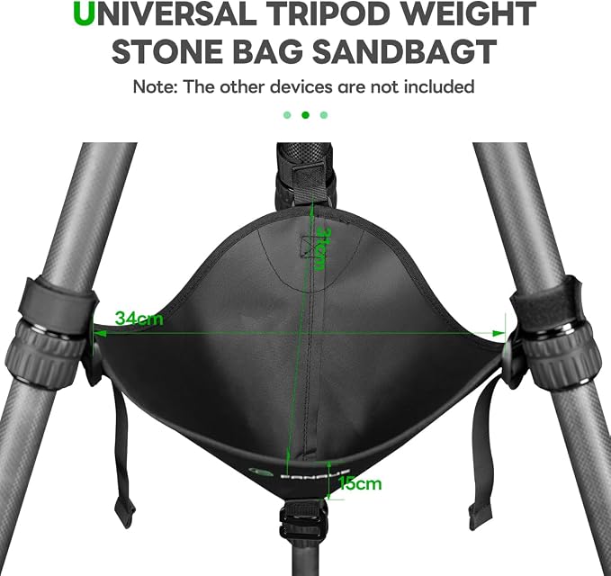 FANAUE TS-01 Tripod Stone Bag, Fit for Most, Heavy Duty Sandbag, Adjustable Buckles, Black - Image 5